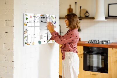 Magnettafel mit Marker Wöchentliches Menü