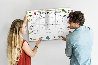 Magnettafel mit Marker Wöchentliches Menü