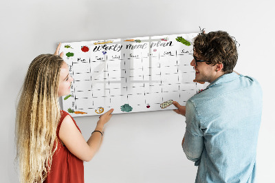 Magnettafel mit Marker Wöchentliches Menü