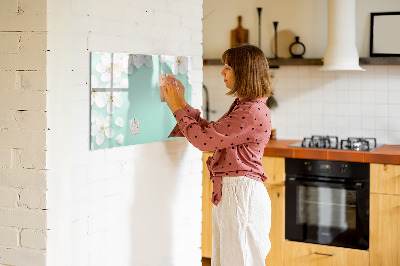 Magnetische Schreibtafel Blühende Gänseblümchen