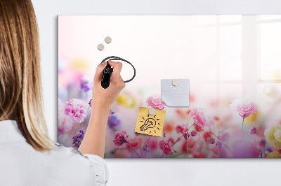 Beschreibbare magnettafel Blumen auf der Wiese