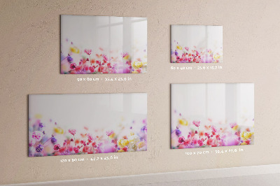 Beschreibbare magnettafel Blumen auf der Wiese