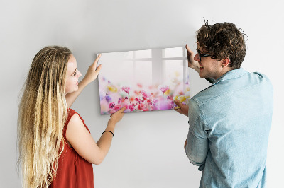 Beschreibbare magnettafel Blumen auf der Wiese