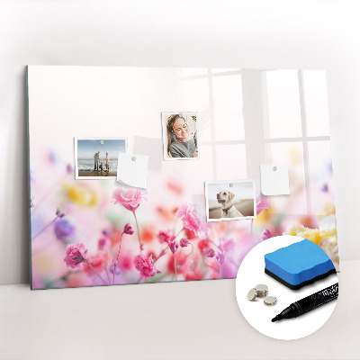 Beschreibbare magnettafel Blumen auf der Wiese