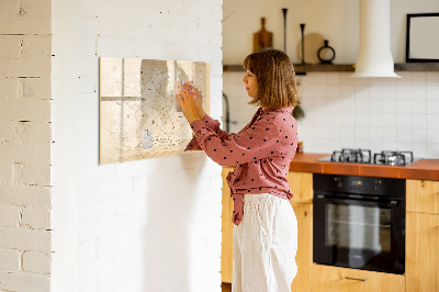 Beschreibbare magnettafel Vintage-Weltkarte