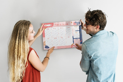 Beschreibbare magnettafel Wochenplaner