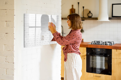 Magnetische Schreibtafel Muster aus Holzplatten