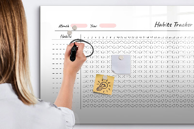 Magnettafel mit Marker Gewohnheitsverfolgung