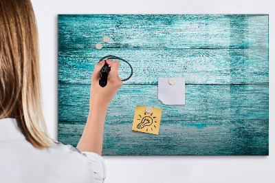Beschreibbare magnettafel Blaues Altholz