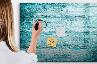 Beschreibbare magnettafel Blaues Altholz