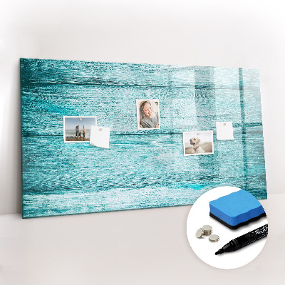 Beschreibbare magnettafel Blaues Altholz