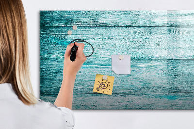 Beschreibbare magnettafel Blaues Altholz