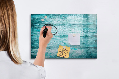 Beschreibbare magnettafel Blaues Altholz