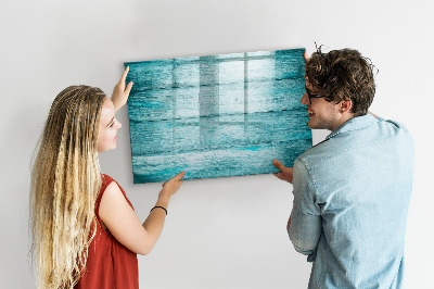 Beschreibbare magnettafel Blaues Altholz