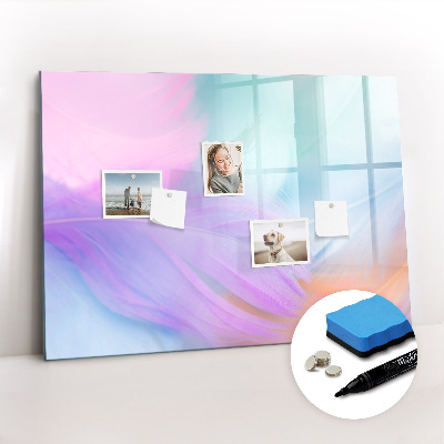 Beschreibbare magnettafel küche Bunte Federn
