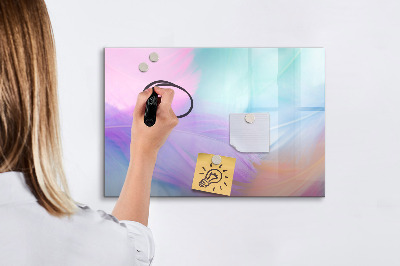 Beschreibbare magnettafel küche Bunte Federn