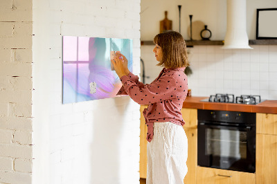 Magnetische Schreibtafel Bunte Federn