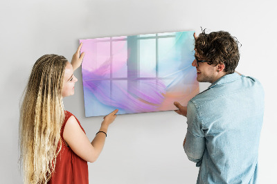 Beschreibbare magnettafel küche Bunte Federn