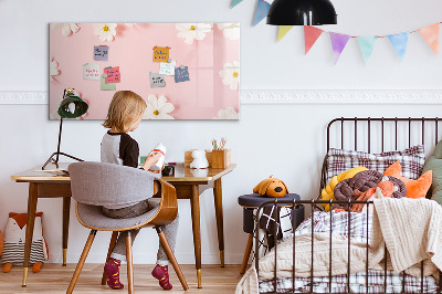 Magnettafel mit Marker Gänseblümchen