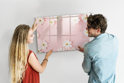 Magnettafel mit Marker Gänseblümchen