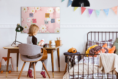 Magnettafel mit Marker Gänseblümchen