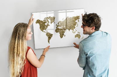 Beschreibbare magnettafel küche Weltkarte