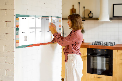 Magnetische Schreibtafel Retro-Wochenplaner