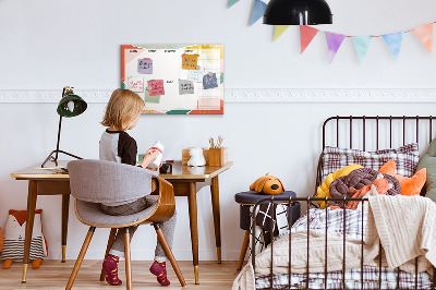 Magnettafel mit Marker Ein einfacher Wochenplaner