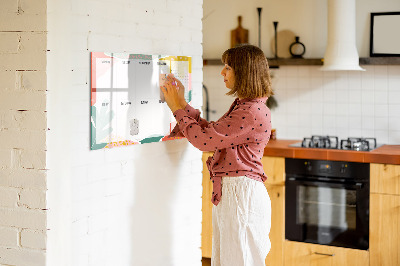 Magnettafel mit Marker Ein einfacher Wochenplaner