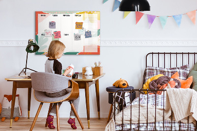 Magnettafel mit Marker Ein einfacher Wochenplaner