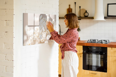 Magnetische Schreibtafel Kleine weiße Blüten