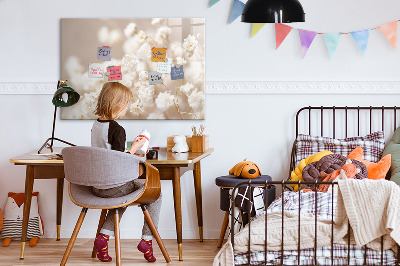 Magnetische Schreibtafel Kleine weiße Blüten