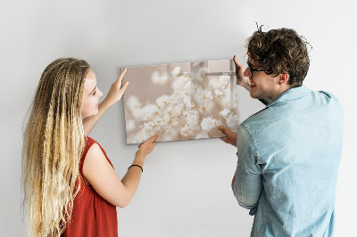 Magnetische Schreibtafel Kleine weiße Blüten