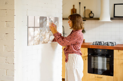 Magnetische Schreibtafel Kleine weiße Blüten