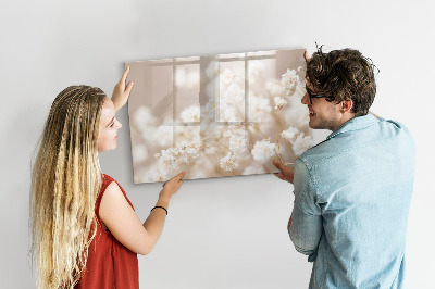 Beschreibbare magnettafel küche Kleine weiße Blüten