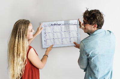 Beschreibbare magnettafel Geburtstagsnotiz
