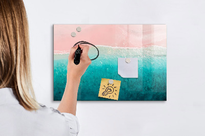 Beschreibbare magnettafel küche Strand, Meersand