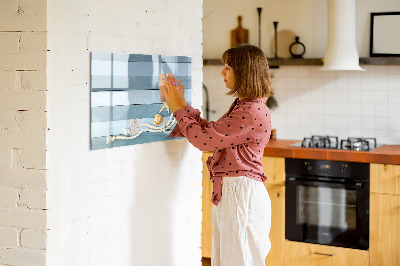 Magnettafel mit Marker Gestreifte Jakobsmuschelbretter