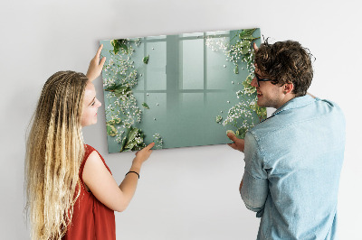 Beschreibbare magnettafel küche Zarte Blumen