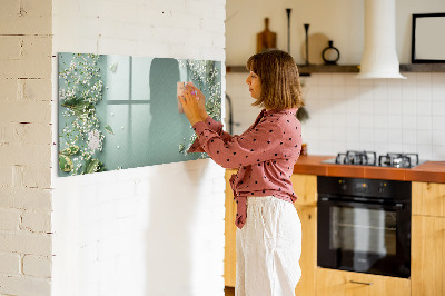 Beschreibbare magnettafel küche Zarte Blumen