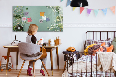 Beschreibbare magnettafel küche Zarte Blumen