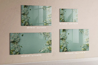 Beschreibbare magnettafel küche Zarte Blumen