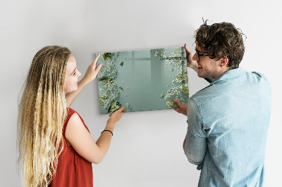 Beschreibbare magnettafel küche Zarte Blumen