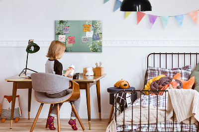 Beschreibbare magnettafel küche Zarte Blumen