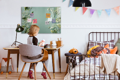 Beschreibbare magnettafel küche Zarte Blumen