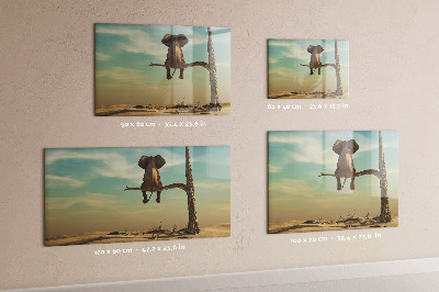 Beschreibbare magnettafel Elefant in einem Baum