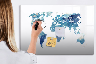 Beschreibbare magnettafel Weltkarte