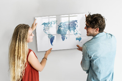Beschreibbare magnettafel Weltkarte