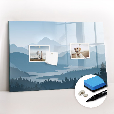 Beschreibbare magnettafel küche Berglandschaft