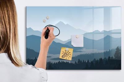 Beschreibbare magnettafel küche Berglandschaft